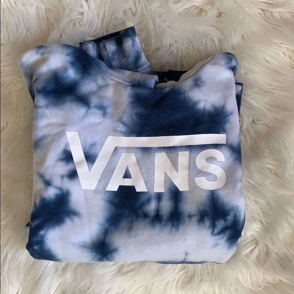 Blue tie dye vans hoodie